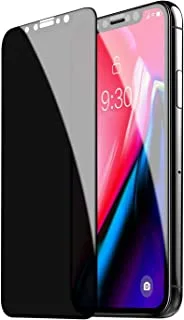 واقي شاشة زجاجي مضاد للتجسس للخصوصية لهاتف iPhone XS MAX 3D زجاج مقوى 9H صلابة مغطاة بالكامل (أسود)