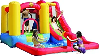 Happy Hop Jump & Splash Adventure Zone With Cannon (350 x 280 x 190 CM) - Indoor&Outdoor Activity - For Ages 3+ Years Multicolour