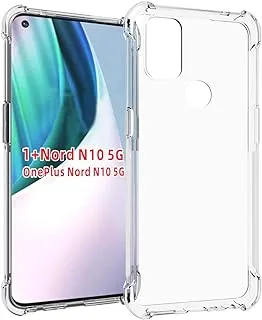 OnePlus Nord N10 5G Case Cover Back Air Cushion Soft Silicone Shockproof Ultra Slim Premium Material Anti-Scratch Protective Bumper Shell Corner for OnePlus Nord N10 5G (Clear) by Nice.Store.UAE