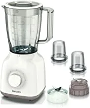 Philips Blender for Everyday Blending - 400W Motor blends smoothly - 1.5L Plastic Jar - with mill and chopper Included - 50/60Hz - Daily Collection HR2114/05