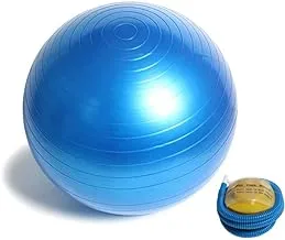 تمارين اللياقة البدنية واللياقة البدنية السويسرية ، كرة اليوجا الأساسية ، 65 سم ، أزرق البطن