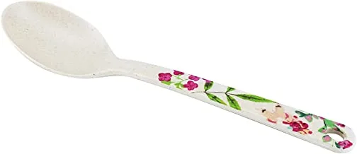 Ecoware Bamboo Fibre Spoon, 31X6.6Cm - Flower Design, Bd-Bf-22
