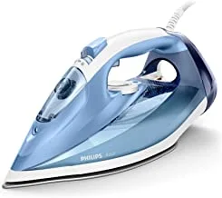 PHILIPS Steam Iron - Continuous Steam Flow of 45 Grams per minute and 180 g/min with the boost for thick fabrics - 2400W - 50/60Hz - Azur GC4532/26
