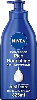 NIVEA Body Lotion Moisturizer for Extra Dry Skin, 48h Moisture Care, Nourishing Almond Oil & Vitamin E, 625ml