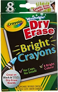 Crayola Dry Erase Crayons, Multi-Colour, Cy98-5202
