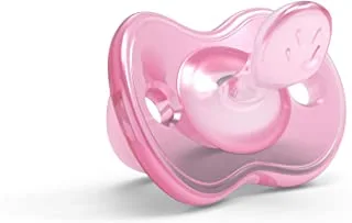 Nuvita 7051 Orthosoft Light - Pacifier With Orthodontic Teat, Pink