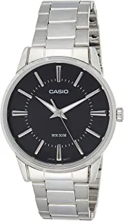 Casio Men's Black Dial Stainless Steel Analog Watch - MTP-1303D-1AVDF, One Size