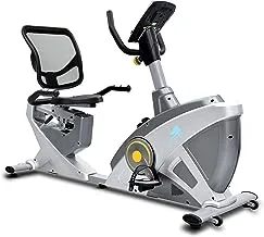 Skyland Fitness Magnetic Recumbent Bike Exercise Bike, 120 KG (250 LB) Capacity, Easy Adjustable Seat, Monitor, Pulse Rate Monitoring