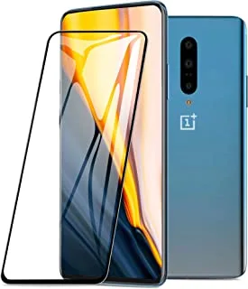 ELTD for OnePlus 7 Pro Screen Protector, [9H Hardness] [Full Coverage] Protective Film HD Clear Tempered Glass Screen Protector Anti-Shatter Film for OnePlus 7 Pro Smartphone (Black) (1 pack)