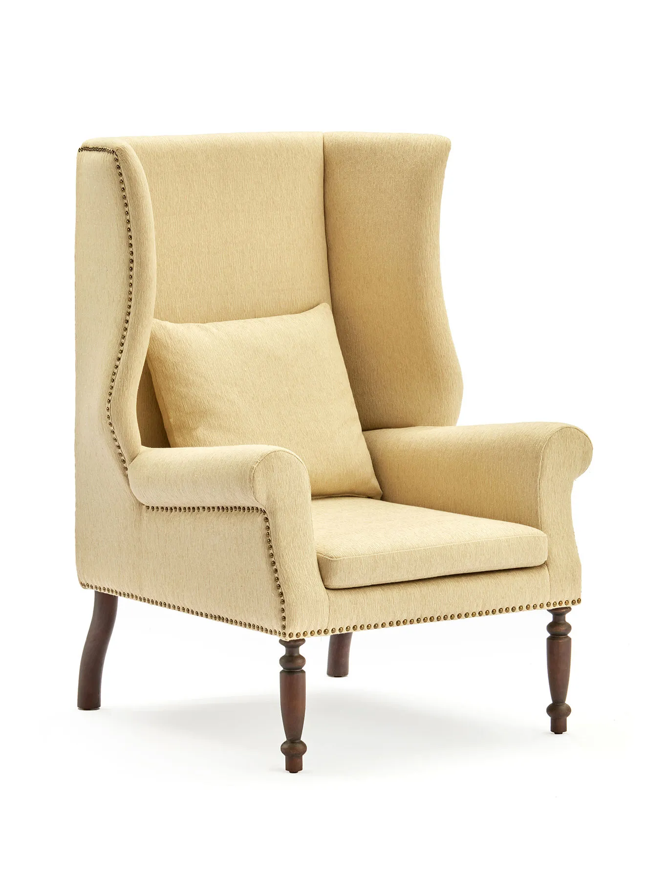 ebb & flow Armchair Luxurious - In Dark Brown Wooden Chair Size 890 X 865 X 1220