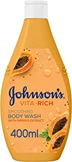 غسول الجسم جونسون - Vita-Rich ، تنعيم البابايا ، 400 مل