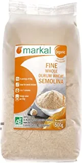 Markal 500Gm Organic Wholewheat Semolina