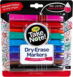 Take Note Colored Dry Erase Markers, 12 Count