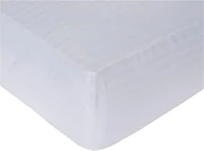 شرشف سرير Deyarco Soft Comfort Stripe Microfiber مفردة ، رمادي فاتح ، 90 × 190 سم ، مزدوج