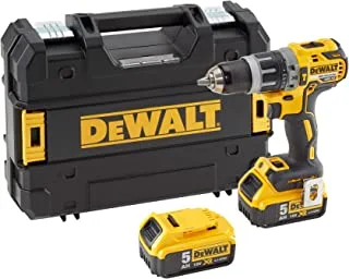 DEWALT 18V 13Mm Compact Hammer Drill 2 X 5.0Ah Batteries Charger And Kit Box DCD796P2-GB 3 Year Warrnty