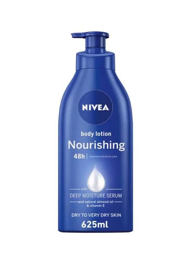 NIVEA Nourishing Body Lotion, Almond Oil, Extra Dry Skin Blue 625ml