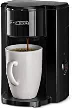 BLACK+DECKER 350W Coffee Maker/Coffee Machine, 1 Cup, 125 ml Water Tank Capacity with Mug And Auto Shutoff, For Drip Expresso, Black - DCM25N-B5