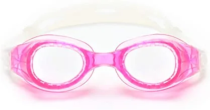 نظارات سباحة هيرموز للبالغين من الأشعة فوق البنفسجية ومضادة للضباب من قطعة واحدة من البولي فينيل كلوريد للسباحة ، وردي ، H-GA2381-PI