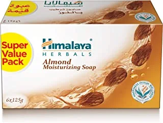 Himalaya Almond Moisturizing Soap Bar, Pack of 6 - 125 g