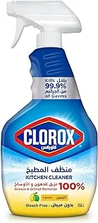 Clorox Lemon Fresh Kitchen Cleaner Spray, Kills 99.9% of Bacteria, 750Ml