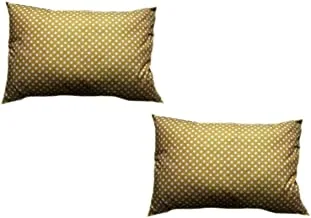 Soft Polycotton Pillow 2 Pcs Set By Valentini, Beige, Queen Size, 50 * 75 cm