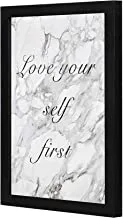 LOWHA LWHPWVP4B-412 Marbil live your self first Wall art wooden frame Black color 23x33cm By LOWHA