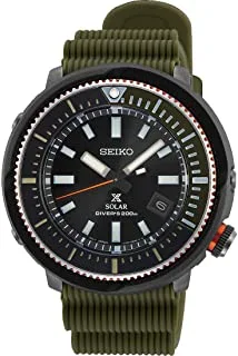 Seiko Prospex Street Sports Solar Diver's 200M Green Dial With Silicone Band Watch Sne547P1