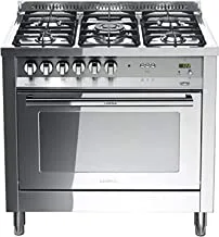 Lofra 88.7 cm Free Standing Ventilated Gas Oven with 5 Burners | Model No PG96G2G/CI with 2 Years Warranty