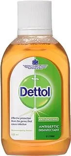 Dettol antiseptic antibacterial disinfectant liquid for effective germ protection & personal hygiene, used in floor cleaning, bathing and laundry, 125ml