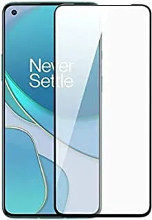 واقي شاشة OnePlus 8T ، واقي شاشة OnePlus 8T من الزجاج المقوى ثلاثي الأبعاد من الحافة إلى الحافة أسود