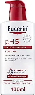 Eucerin pH5 Body Lotion with Dexpanthenol and Hyaluronic Acid, Intensive Moisturize & Quickly Absorbs, Suitable for Daily Moisture on Allergy-Prone Skin & Dry Sensitive Skin, 400ml