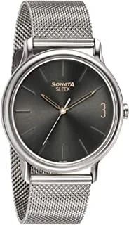 Sonata Sleek Analog Grey Dial Men's Watch 7128Sm05/Nn7128Sm05