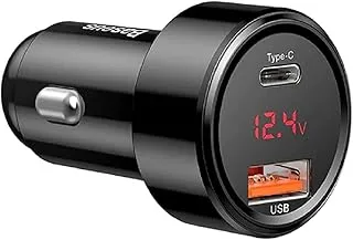 Baseus Magic Series PPS digital display Intelligent dual quick charging and car charging of 45W Black