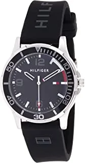 Tommy Hilfiger Men Black & Grey Dial Ionic Plated Black Steel Watch - 1791644
