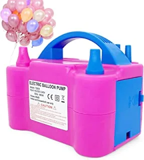 SKY TOUCH Electric Balloon Pump, Dual Nozzle Portable Balloons Air Pump for Balloon Arch, Balloon Garland, Party Decorations, Kids Birthday, Baby Shower, Party Supplies & Decorations, Pink