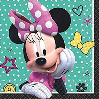 Party Centre Amscan Minnie Happy Helpers Beverage Tissues 16Pcs