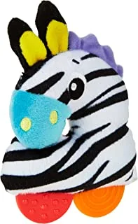 Playgro Zebra Loop Rattle Stuffed Animal Soft Toys [Multicolor, Pg0182719], Multi Color