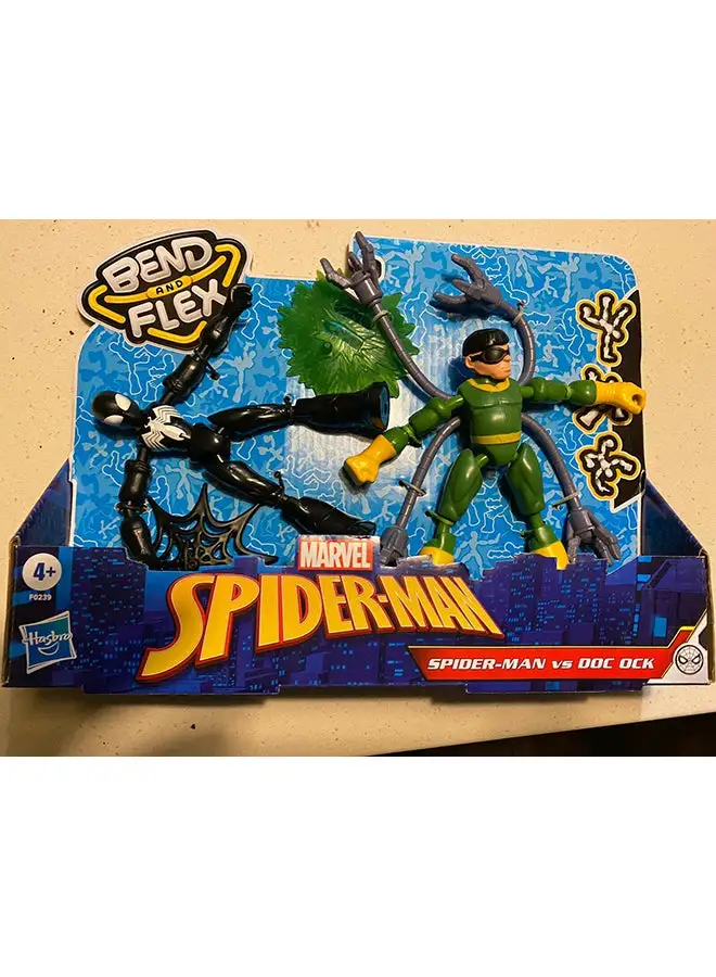 MARVEL Bend and Flex Black Suit Spider-Man Vs. Doc Ock Action Figure Toys