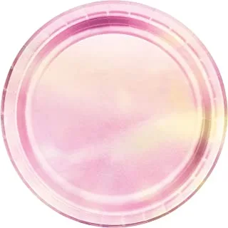 Creative Converting Luncheon Plates 8 Pieces Set, 7 inch Size, Iridescent
