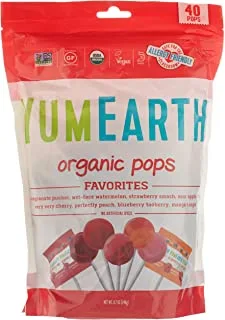 Yumearth Organic Fruit Lollipops, 40 Pops - Pack Of 1