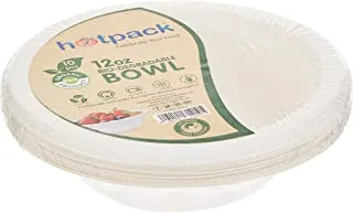 Soft N Cool, Hotpack - 10 Pieces Bio Degradable Ecofriendly Paper Pulp Bowl 12 Ounce, Plastic, Hsmbdrb12