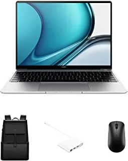 HUAWEI MateBook 13s 2.5K FullView Display Laptop، 90 Hz Refresh Rate، i7، 16GB + 512GB، Mystic Silver + FOC (HUAWEI AD11 MateBook 10 DocK2 + HUAWEI Mouse Prime Black + HUAWEI Backpack Swift CD60 Grey)