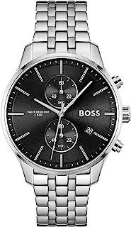 BOSS Men's Black Dial Brown Leather Watch