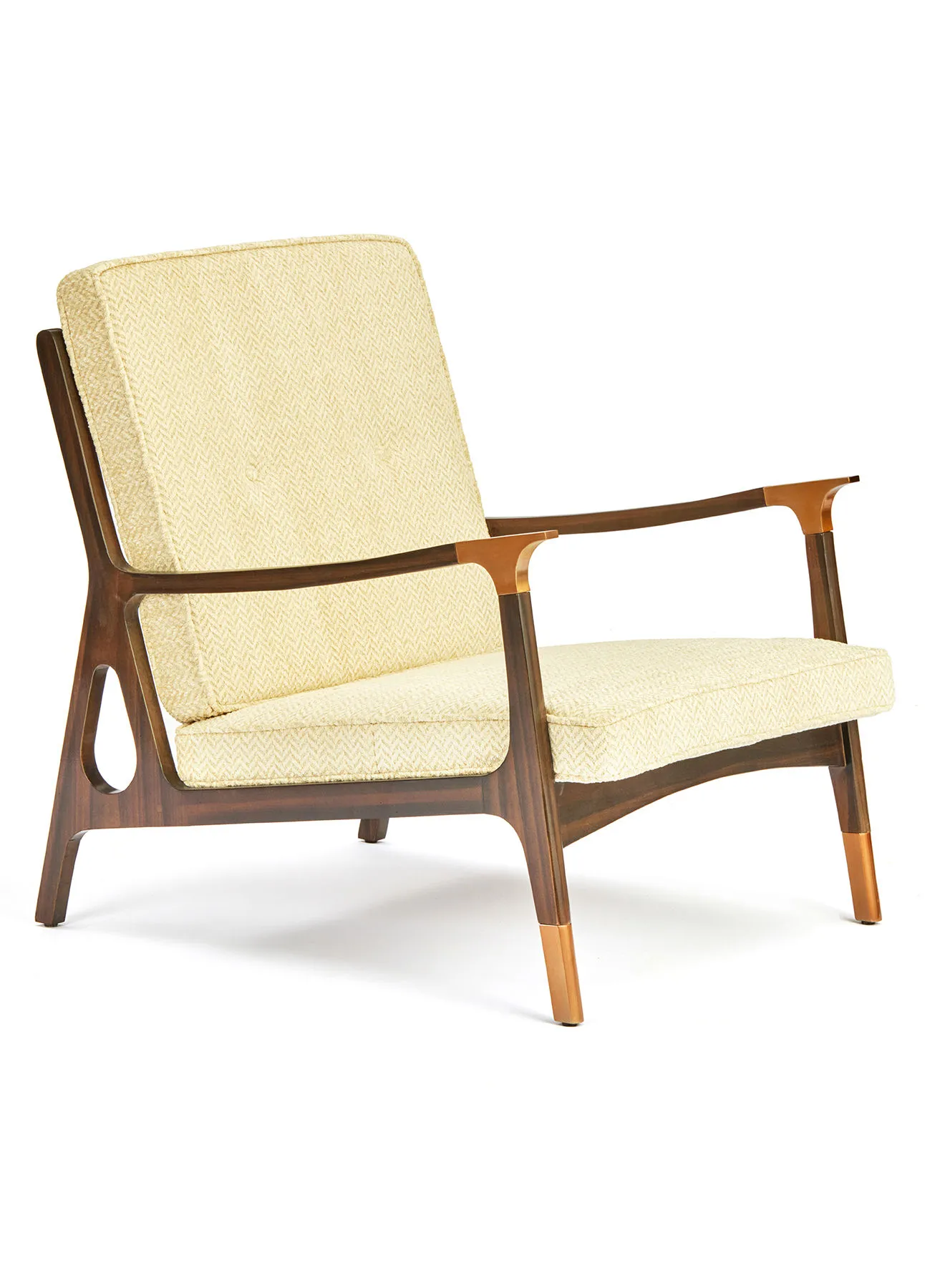 ebb & flow Armchair Luxurious - In Dark Brown Wooden Chair Size 700 X 840 X 760