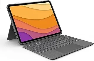 Logitech Combo Touch iPad Pro 12.9-inch (5th, 6th gen - 2021, 2022) Keyboard Case - Detachable Backlit Keyboard with Kickstand, Click-Anywhere Trackpad, Smart Connector - Grey; Arabic Layout