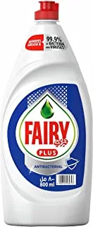 Fairy Plus Antibacterial Dishwashing Liquid Soap, 800 ml