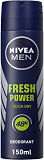 NIVEA MEN Antiperspirant Spray for Men, 48h Protection, Fresh Power Fresh Scent, 150ml