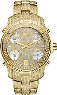 JBW men's limited edition jet setter 5.50 ctw diamond 18k gold-plated stainless steel watch - jb-6213-550-a