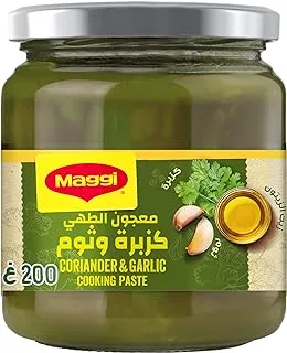 Maggi Coriander And Garlic Cooking Cooking Paste, Olive Oil, Coriander Leaves And Garlic, 200 Gm