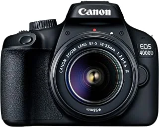 Canon Eos 4000D Ef-S 18-55Mm Iii Lens - Black, KSA Version with KSA Warranty Support